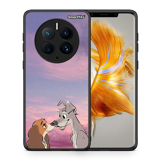 Θήκη Huawei Mate 50 Pro Lady And Tramp από τη Smartfits με σχέδιο στο πίσω μέρος και μαύρο περίβλημα | Huawei Mate 50 Pro Lady And Tramp Case with Colorful Back and Black Bezels