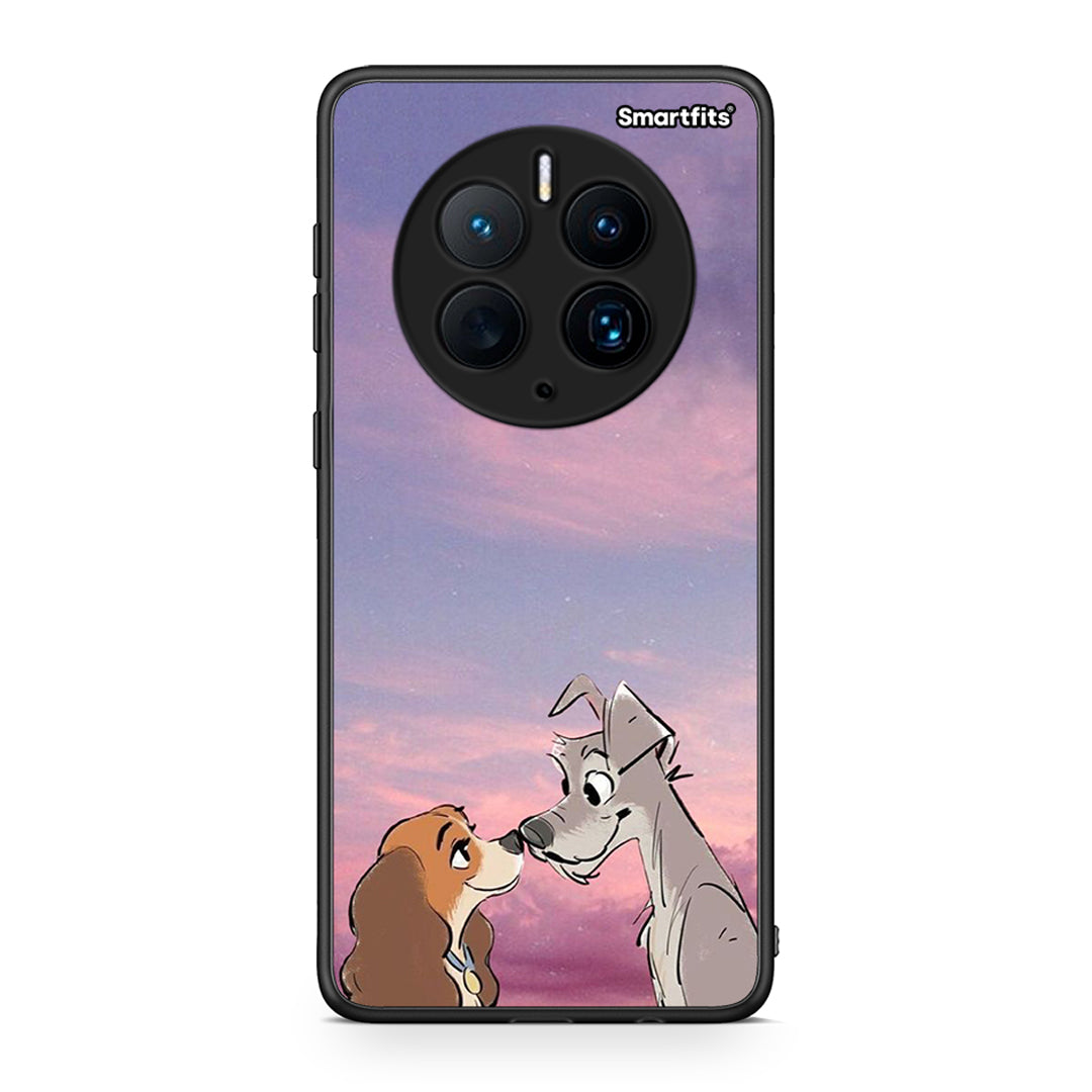 Θήκη Huawei Mate 50 Pro Lady And Tramp από τη Smartfits με σχέδιο στο πίσω μέρος και μαύρο περίβλημα | Huawei Mate 50 Pro Lady And Tramp Case with Colorful Back and Black Bezels
