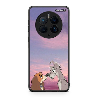 Θήκη Huawei Mate 50 Pro Lady And Tramp από τη Smartfits με σχέδιο στο πίσω μέρος και μαύρο περίβλημα | Huawei Mate 50 Pro Lady And Tramp Case with Colorful Back and Black Bezels