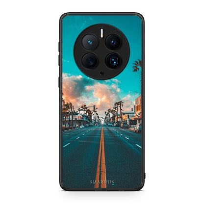 Θήκη Huawei Mate 50 Pro Landscape City από τη Smartfits με σχέδιο στο πίσω μέρος και μαύρο περίβλημα | Huawei Mate 50 Pro Landscape City Case with Colorful Back and Black Bezels