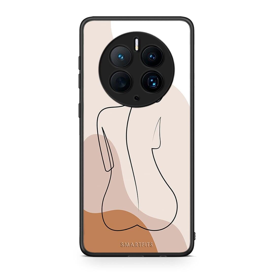Θήκη Huawei Mate 50 Pro LineArt Woman από τη Smartfits με σχέδιο στο πίσω μέρος και μαύρο περίβλημα | Huawei Mate 50 Pro LineArt Woman Case with Colorful Back and Black Bezels