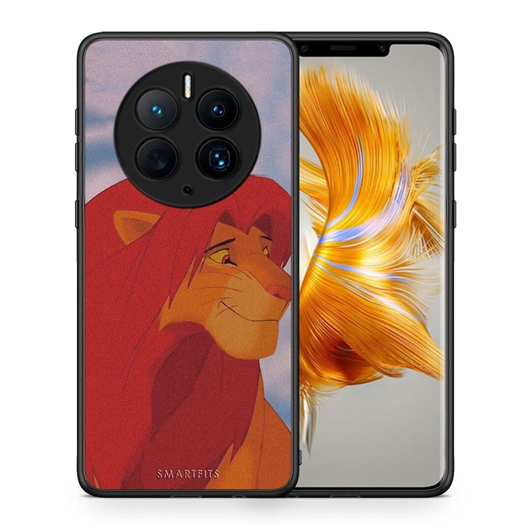 Θήκη Huawei Mate 50 Pro Lion Love 1 από τη Smartfits με σχέδιο στο πίσω μέρος και μαύρο περίβλημα | Huawei Mate 50 Pro Lion Love 1 Case with Colorful Back and Black Bezels