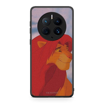Θήκη Huawei Mate 50 Pro Lion Love 1 από τη Smartfits με σχέδιο στο πίσω μέρος και μαύρο περίβλημα | Huawei Mate 50 Pro Lion Love 1 Case with Colorful Back and Black Bezels