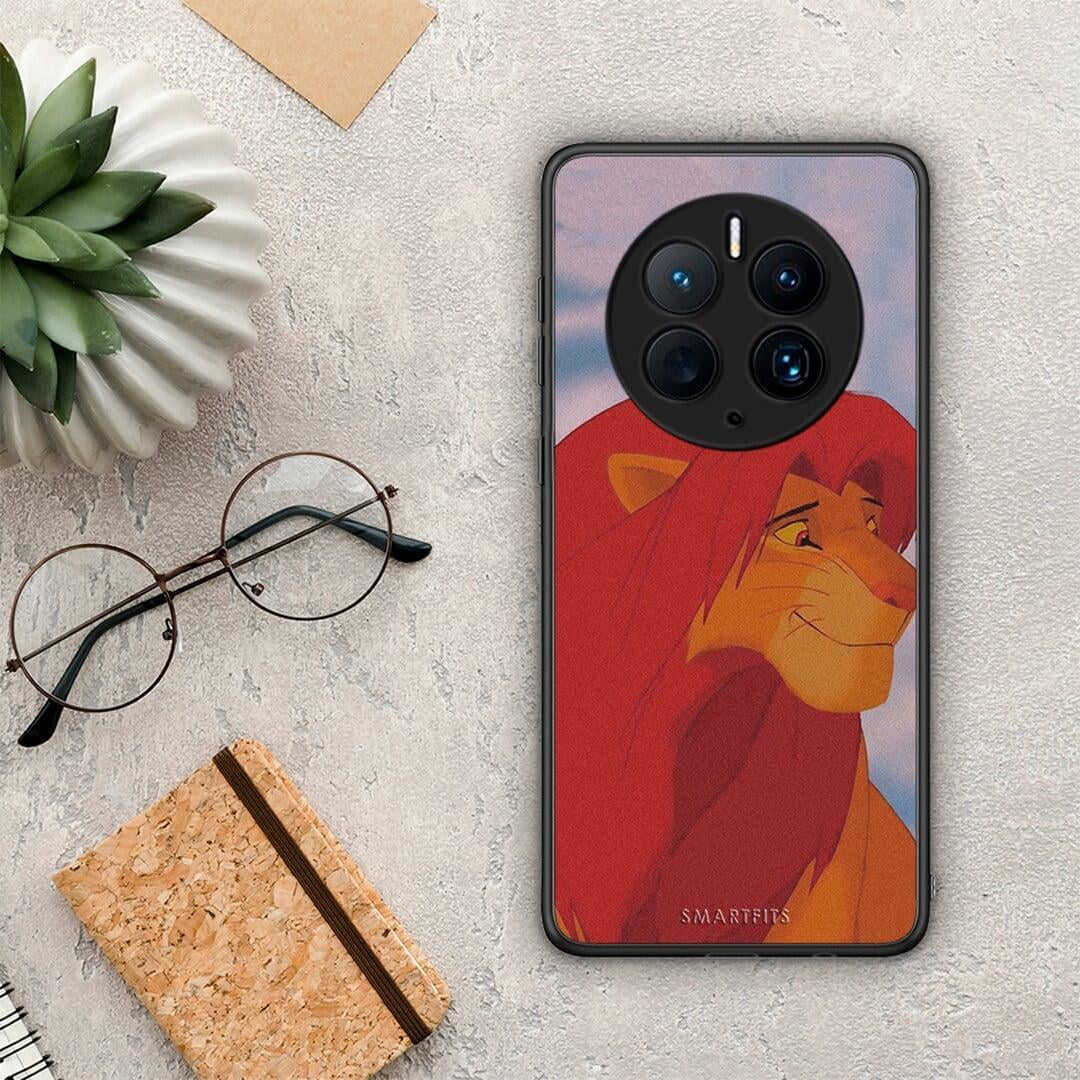 Θήκη Huawei Mate 50 Pro Lion Love 1 από τη Smartfits με σχέδιο στο πίσω μέρος και μαύρο περίβλημα | Huawei Mate 50 Pro Lion Love 1 Case with Colorful Back and Black Bezels
