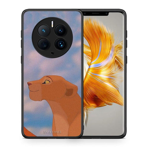 Θήκη Huawei Mate 50 Pro Lion Love 2 από τη Smartfits με σχέδιο στο πίσω μέρος και μαύρο περίβλημα | Huawei Mate 50 Pro Lion Love 2 Case with Colorful Back and Black Bezels