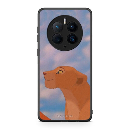 Θήκη Huawei Mate 50 Pro Lion Love 2 από τη Smartfits με σχέδιο στο πίσω μέρος και μαύρο περίβλημα | Huawei Mate 50 Pro Lion Love 2 Case with Colorful Back and Black Bezels
