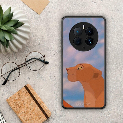 Θήκη Huawei Mate 50 Pro Lion Love 2 από τη Smartfits με σχέδιο στο πίσω μέρος και μαύρο περίβλημα | Huawei Mate 50 Pro Lion Love 2 Case with Colorful Back and Black Bezels