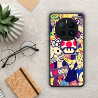Thumbnail for Θήκη Huawei Mate 50 Pro Love The 90s από τη Smartfits με σχέδιο στο πίσω μέρος και μαύρο περίβλημα | Huawei Mate 50 Pro Love The 90s Case with Colorful Back and Black Bezels