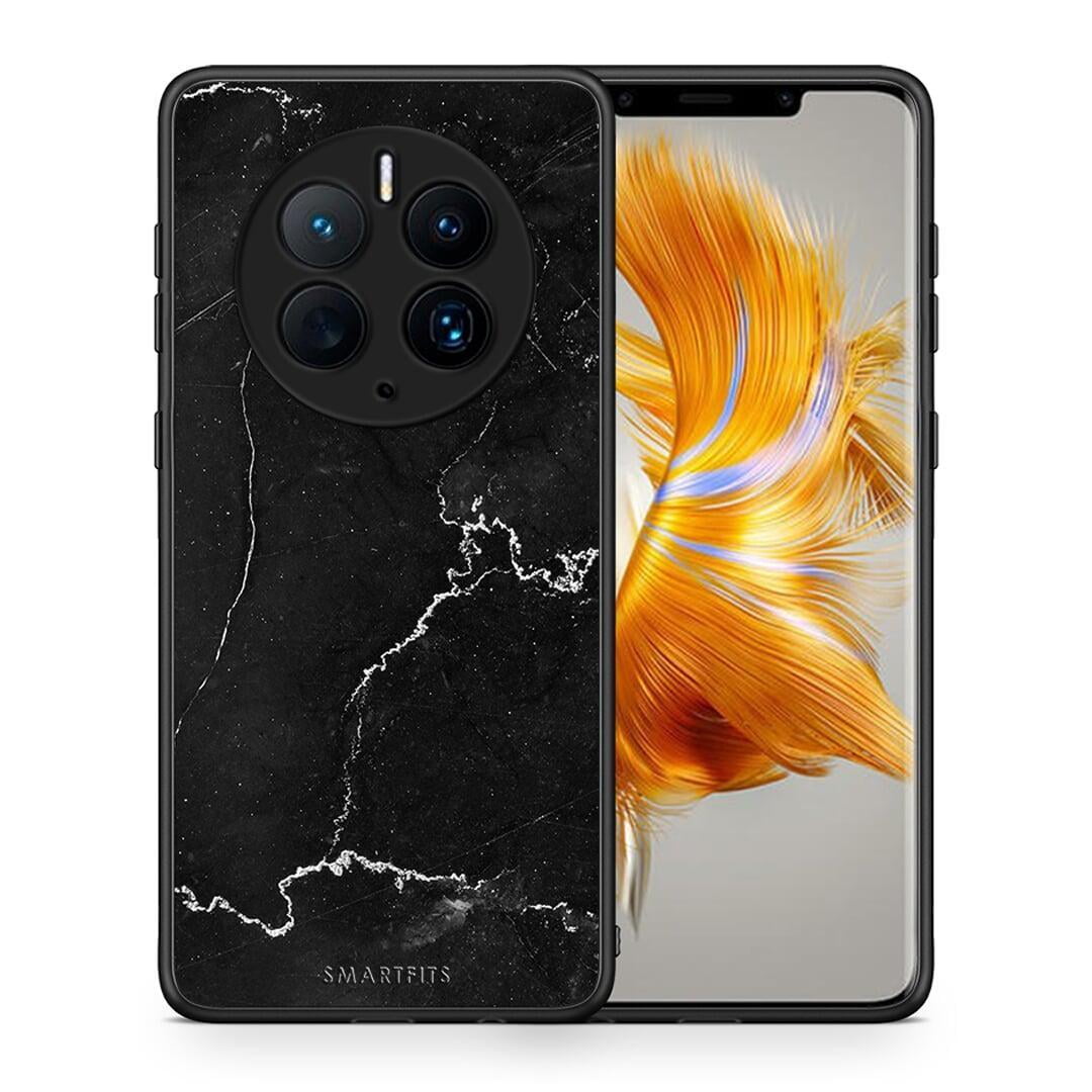 Θήκη Huawei Mate 50 Pro Marble Black από τη Smartfits με σχέδιο στο πίσω μέρος και μαύρο περίβλημα | Huawei Mate 50 Pro Marble Black Case with Colorful Back and Black Bezels