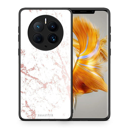 Θήκη Huawei Mate 50 Pro Marble Pink Splash από τη Smartfits με σχέδιο στο πίσω μέρος και μαύρο περίβλημα | Huawei Mate 50 Pro Marble Pink Splash Case with Colorful Back and Black Bezels