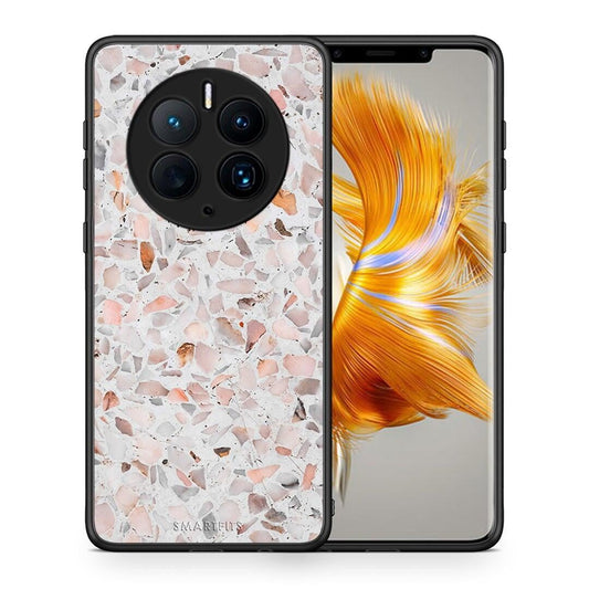 Θήκη Huawei Mate 50 Pro Marble Terrazzo από τη Smartfits με σχέδιο στο πίσω μέρος και μαύρο περίβλημα | Huawei Mate 50 Pro Marble Terrazzo Case with Colorful Back and Black Bezels
