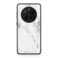 Thumbnail for Θήκη Huawei Mate 50 Pro Marble White από τη Smartfits με σχέδιο στο πίσω μέρος και μαύρο περίβλημα | Huawei Mate 50 Pro Marble White Case with Colorful Back and Black Bezels