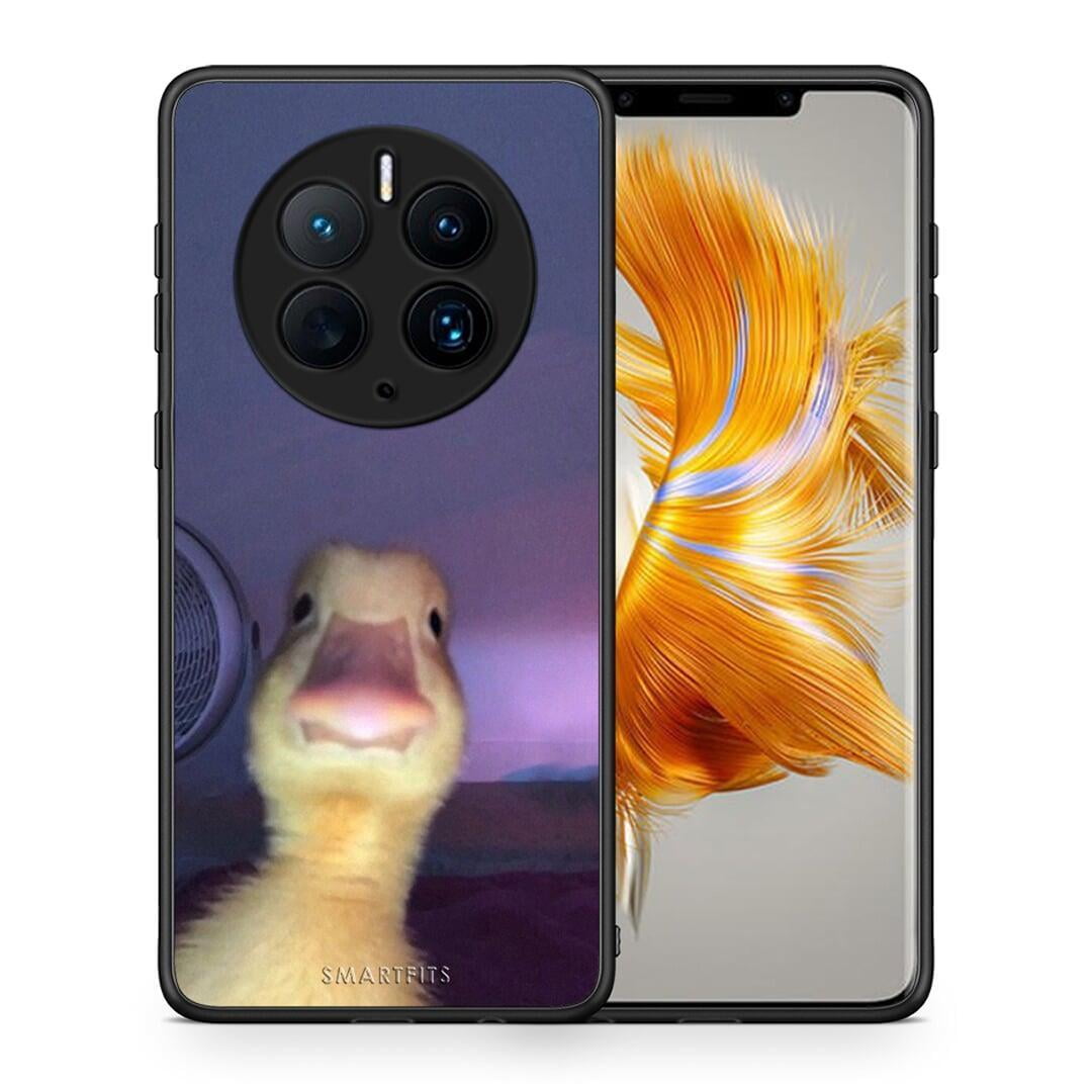 Θήκη Huawei Mate 50 Pro Meme Duck από τη Smartfits με σχέδιο στο πίσω μέρος και μαύρο περίβλημα | Huawei Mate 50 Pro Meme Duck Case with Colorful Back and Black Bezels
