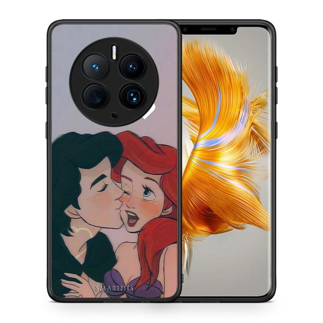 Θήκη Huawei Mate 50 Pro Mermaid Couple από τη Smartfits με σχέδιο στο πίσω μέρος και μαύρο περίβλημα | Huawei Mate 50 Pro Mermaid Couple Case with Colorful Back and Black Bezels