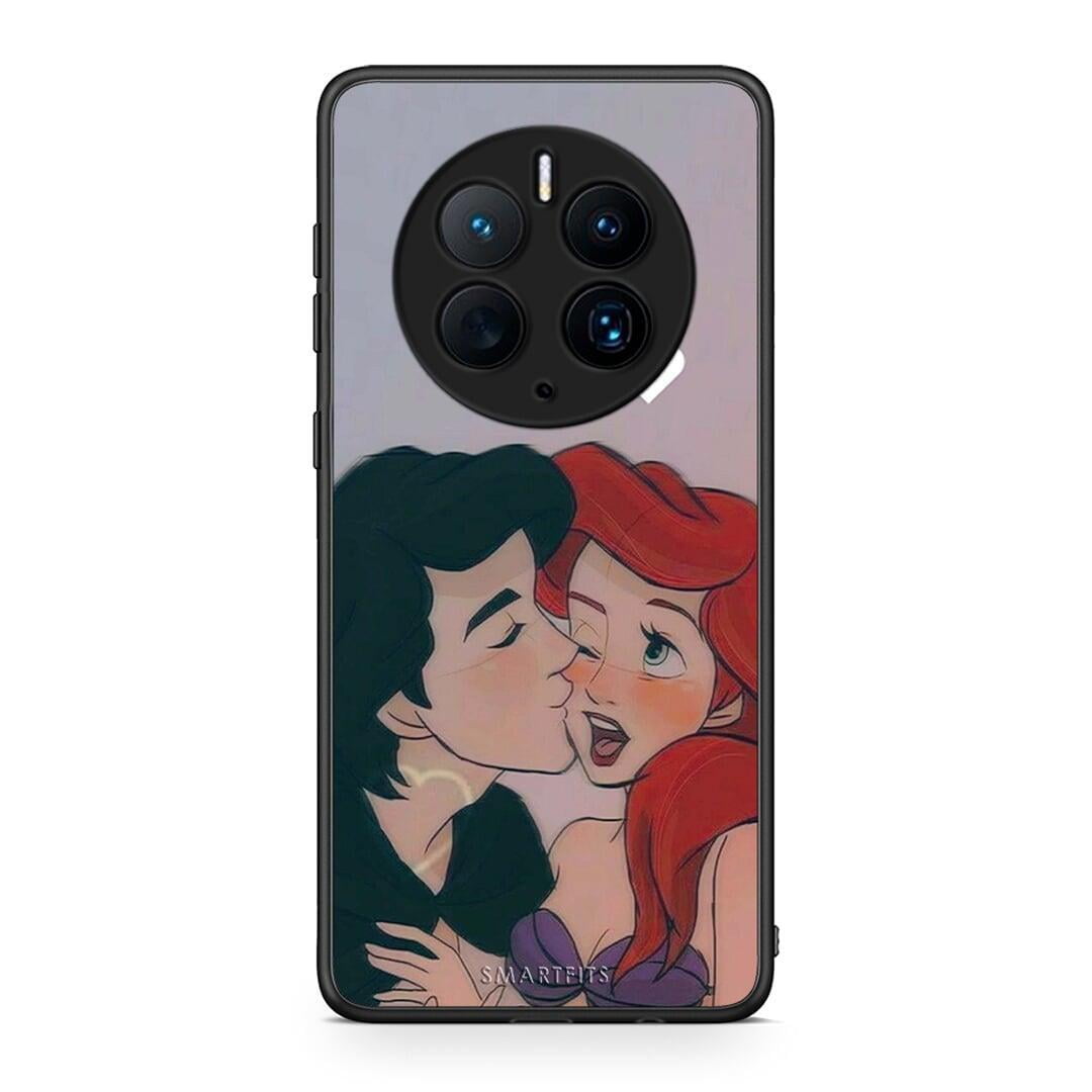 Θήκη Huawei Mate 50 Pro Mermaid Couple από τη Smartfits με σχέδιο στο πίσω μέρος και μαύρο περίβλημα | Huawei Mate 50 Pro Mermaid Couple Case with Colorful Back and Black Bezels