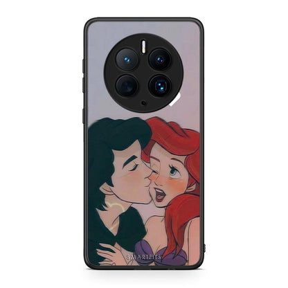 Θήκη Huawei Mate 50 Pro Mermaid Couple από τη Smartfits με σχέδιο στο πίσω μέρος και μαύρο περίβλημα | Huawei Mate 50 Pro Mermaid Couple Case with Colorful Back and Black Bezels