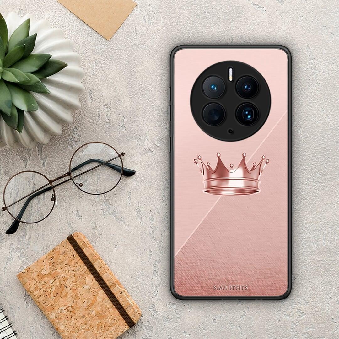 Θήκη Huawei Mate 50 Pro Minimal Crown από τη Smartfits με σχέδιο στο πίσω μέρος και μαύρο περίβλημα | Huawei Mate 50 Pro Minimal Crown Case with Colorful Back and Black Bezels