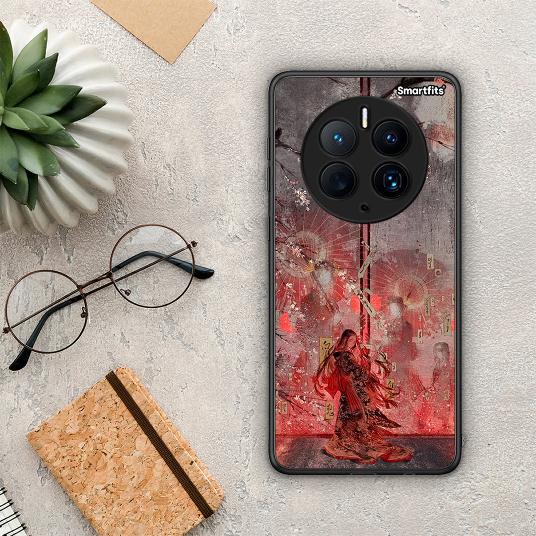 Θήκη Huawei Mate 50 Pro Nezuko Kamado από τη Smartfits με σχέδιο στο πίσω μέρος και μαύρο περίβλημα | Huawei Mate 50 Pro Nezuko Kamado Case with Colorful Back and Black Bezels