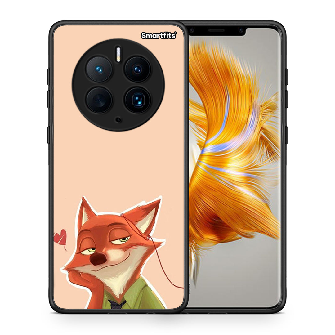 Θήκη Huawei Mate 50 Pro Nick Wilde And Judy Hopps Love 1 από τη Smartfits με σχέδιο στο πίσω μέρος και μαύρο περίβλημα | Huawei Mate 50 Pro Nick Wilde And Judy Hopps Love 1 Case with Colorful Back and Black Bezels