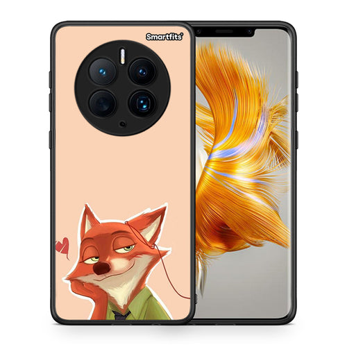 Θήκη Huawei Mate 50 Pro Nick Wilde And Judy Hopps Love 1 από τη Smartfits με σχέδιο στο πίσω μέρος και μαύρο περίβλημα | Huawei Mate 50 Pro Nick Wilde And Judy Hopps Love 1 Case with Colorful Back and Black Bezels