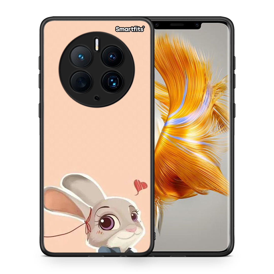 Θήκη Huawei Mate 50 Pro Nick Wilde And Judy Hopps Love 2 από τη Smartfits με σχέδιο στο πίσω μέρος και μαύρο περίβλημα | Huawei Mate 50 Pro Nick Wilde And Judy Hopps Love 2 Case with Colorful Back and Black Bezels