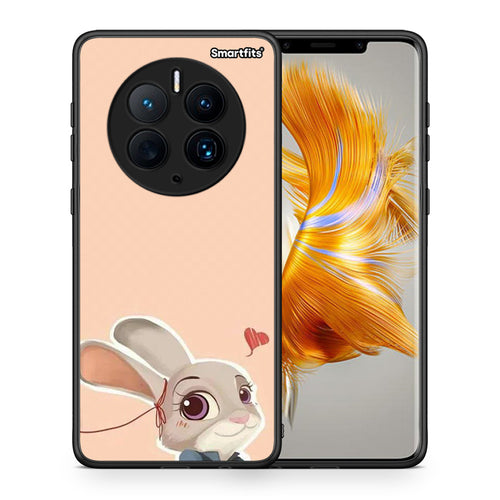 Θήκη Huawei Mate 50 Pro Nick Wilde And Judy Hopps Love 2 από τη Smartfits με σχέδιο στο πίσω μέρος και μαύρο περίβλημα | Huawei Mate 50 Pro Nick Wilde And Judy Hopps Love 2 Case with Colorful Back and Black Bezels