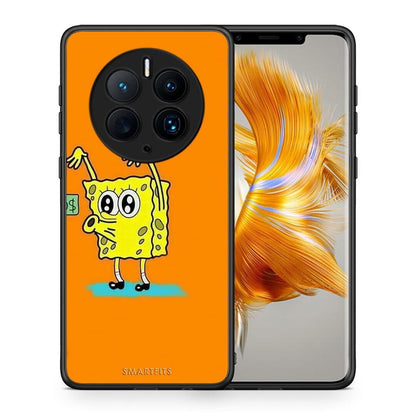 Θήκη Huawei Mate 50 Pro No Money 2 από τη Smartfits με σχέδιο στο πίσω μέρος και μαύρο περίβλημα | Huawei Mate 50 Pro No Money 2 Case with Colorful Back and Black Bezels