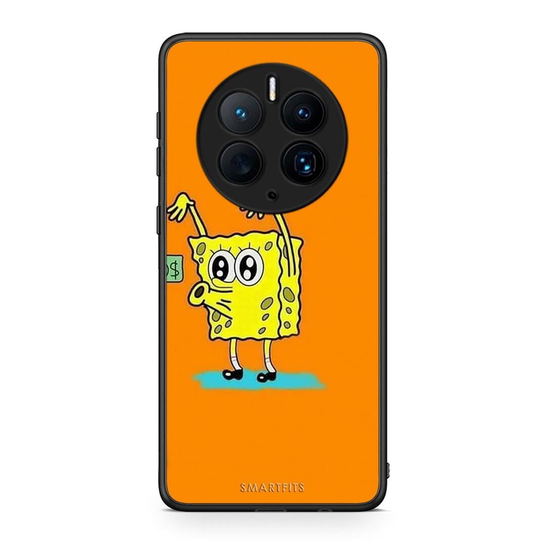 Θήκη Huawei Mate 50 Pro No Money 2 από τη Smartfits με σχέδιο στο πίσω μέρος και μαύρο περίβλημα | Huawei Mate 50 Pro No Money 2 Case with Colorful Back and Black Bezels