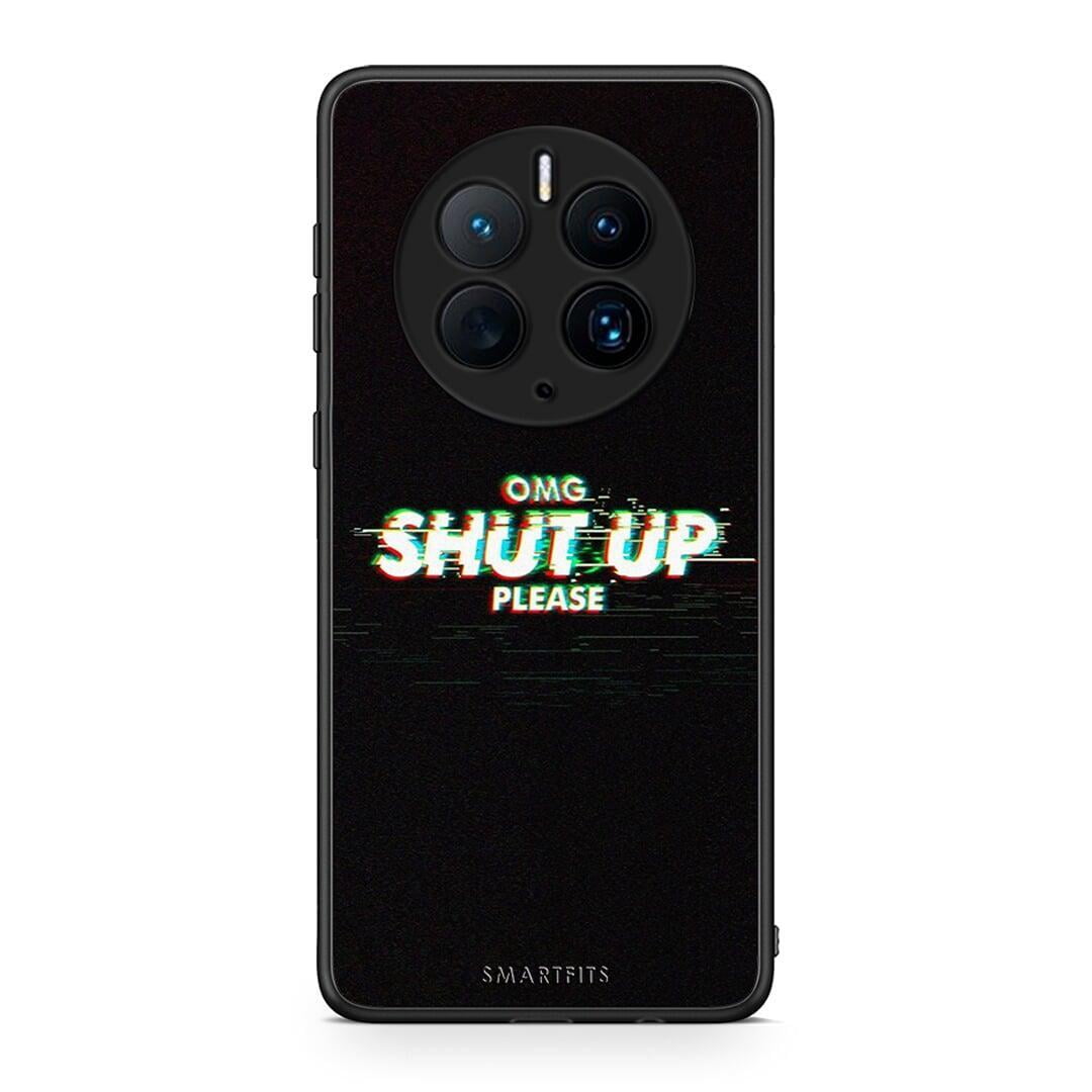 Θήκη Huawei Mate 50 Pro OMG ShutUp από τη Smartfits με σχέδιο στο πίσω μέρος και μαύρο περίβλημα | Huawei Mate 50 Pro OMG ShutUp Case with Colorful Back and Black Bezels