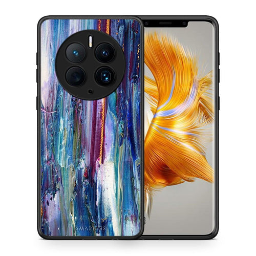 Θήκη Huawei Mate 50 Pro Paint Winter από τη Smartfits με σχέδιο στο πίσω μέρος και μαύρο περίβλημα | Huawei Mate 50 Pro Paint Winter Case with Colorful Back and Black Bezels