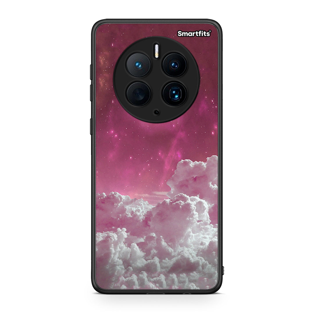 Θήκη Huawei Mate 50 Pro Pink Moon από τη Smartfits με σχέδιο στο πίσω μέρος και μαύρο περίβλημα | Huawei Mate 50 Pro Pink Moon Case with Colorful Back and Black Bezels