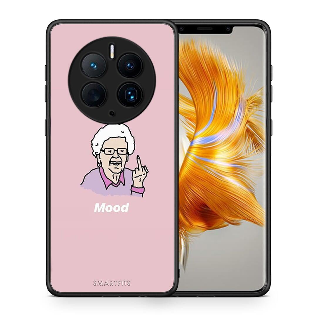 Θήκη Huawei Mate 50 Pro PopArt Mood από τη Smartfits με σχέδιο στο πίσω μέρος και μαύρο περίβλημα | Huawei Mate 50 Pro PopArt Mood Case with Colorful Back and Black Bezels