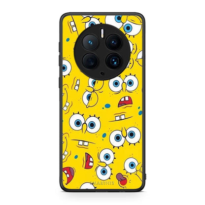Θήκη Huawei Mate 50 Pro PopArt Sponge από τη Smartfits με σχέδιο στο πίσω μέρος και μαύρο περίβλημα | Huawei Mate 50 Pro PopArt Sponge Case with Colorful Back and Black Bezels