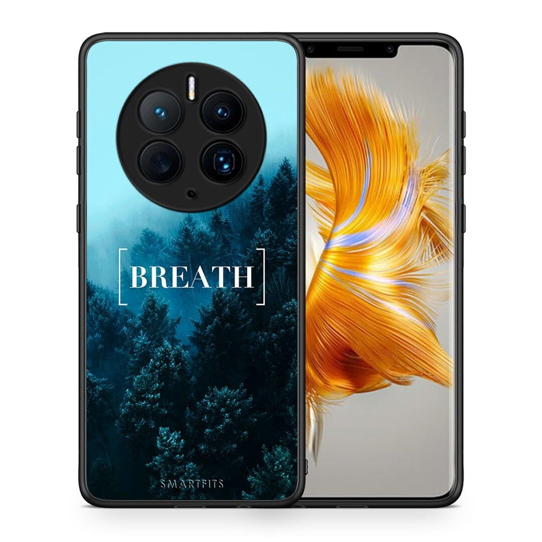 Θήκη Huawei Mate 50 Pro Quote Breath από τη Smartfits με σχέδιο στο πίσω μέρος και μαύρο περίβλημα | Huawei Mate 50 Pro Quote Breath Case with Colorful Back and Black Bezels