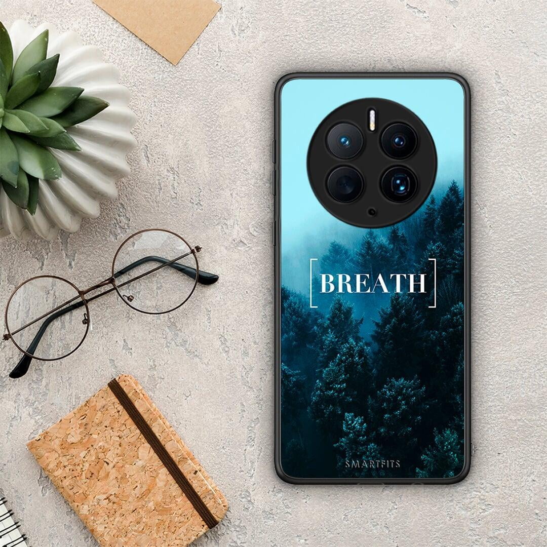 Θήκη Huawei Mate 50 Pro Quote Breath από τη Smartfits με σχέδιο στο πίσω μέρος και μαύρο περίβλημα | Huawei Mate 50 Pro Quote Breath Case with Colorful Back and Black Bezels