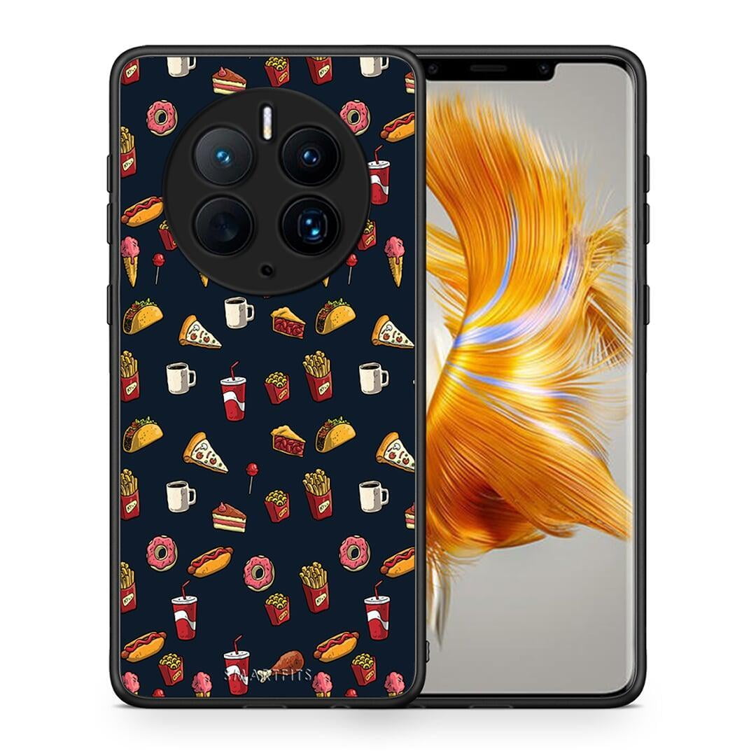 Θήκη Huawei Mate 50 Pro Random Hungry από τη Smartfits με σχέδιο στο πίσω μέρος και μαύρο περίβλημα | Huawei Mate 50 Pro Random Hungry Case with Colorful Back and Black Bezels