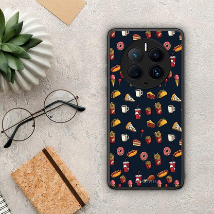 Θήκη Huawei Mate 50 Pro Random Hungry από τη Smartfits με σχέδιο στο πίσω μέρος και μαύρο περίβλημα | Huawei Mate 50 Pro Random Hungry Case with Colorful Back and Black Bezels