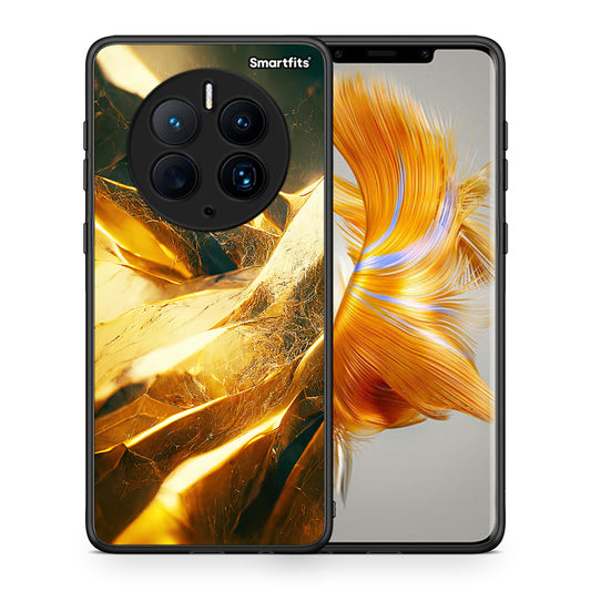 Θήκη Huawei Mate 50 Pro Real Gold από τη Smartfits με σχέδιο στο πίσω μέρος και μαύρο περίβλημα | Huawei Mate 50 Pro Real Gold Case with Colorful Back and Black Bezels