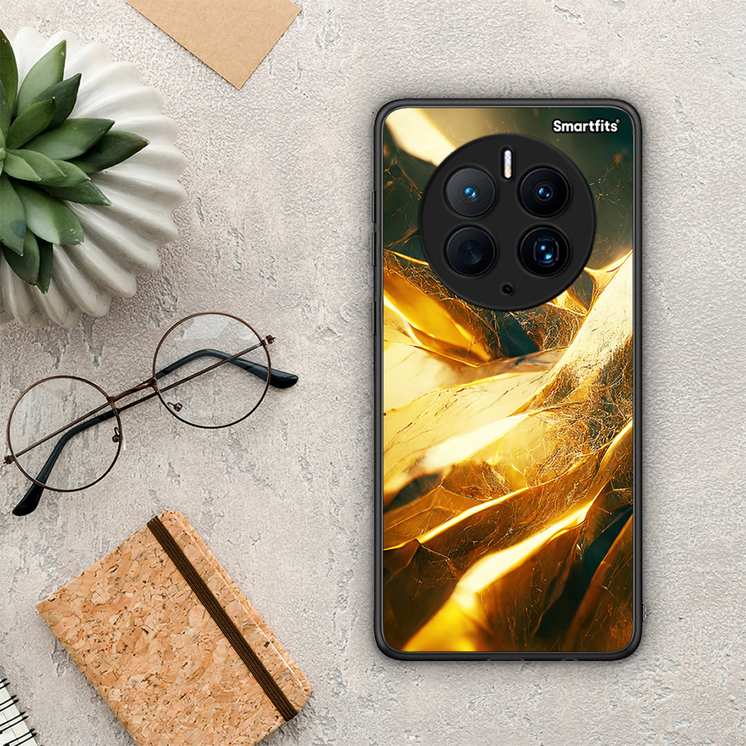 Θήκη Huawei Mate 50 Pro Real Gold από τη Smartfits με σχέδιο στο πίσω μέρος και μαύρο περίβλημα | Huawei Mate 50 Pro Real Gold Case with Colorful Back and Black Bezels