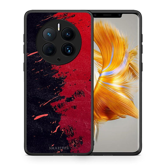 Θήκη Huawei Mate 50 Pro Red Paint από τη Smartfits με σχέδιο στο πίσω μέρος και μαύρο περίβλημα | Huawei Mate 50 Pro Red Paint Case with Colorful Back and Black Bezels