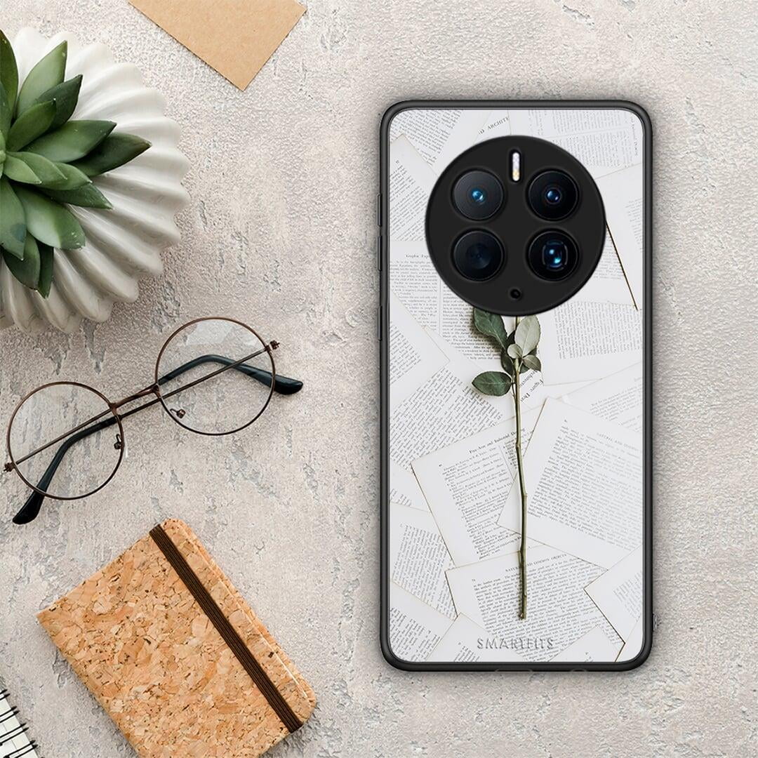 Θήκη Huawei Mate 50 Pro Red Rose από τη Smartfits με σχέδιο στο πίσω μέρος και μαύρο περίβλημα | Huawei Mate 50 Pro Red Rose Case with Colorful Back and Black Bezels