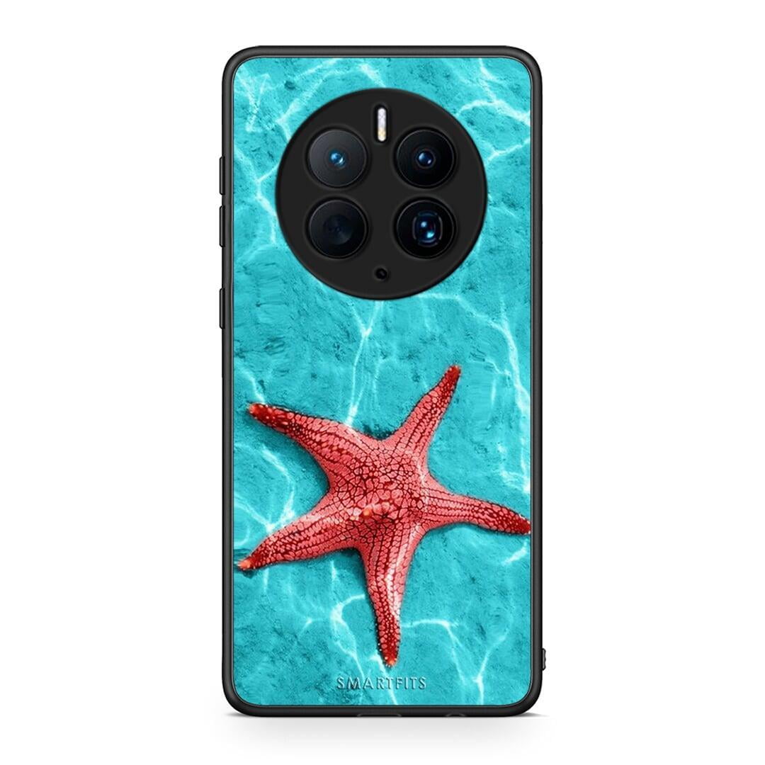 Θήκη Huawei Mate 50 Pro Red Starfish από τη Smartfits με σχέδιο στο πίσω μέρος και μαύρο περίβλημα | Huawei Mate 50 Pro Red Starfish Case with Colorful Back and Black Bezels
