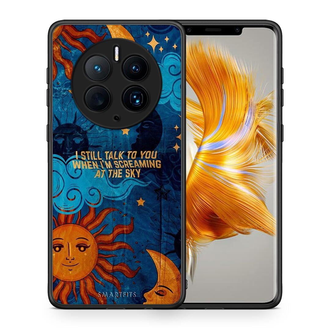 Θήκη Huawei Mate 50 Pro Screaming Sky από τη Smartfits με σχέδιο στο πίσω μέρος και μαύρο περίβλημα | Huawei Mate 50 Pro Screaming Sky Case with Colorful Back and Black Bezels