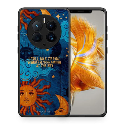 Θήκη Huawei Mate 50 Pro Screaming Sky από τη Smartfits με σχέδιο στο πίσω μέρος και μαύρο περίβλημα | Huawei Mate 50 Pro Screaming Sky Case with Colorful Back and Black Bezels