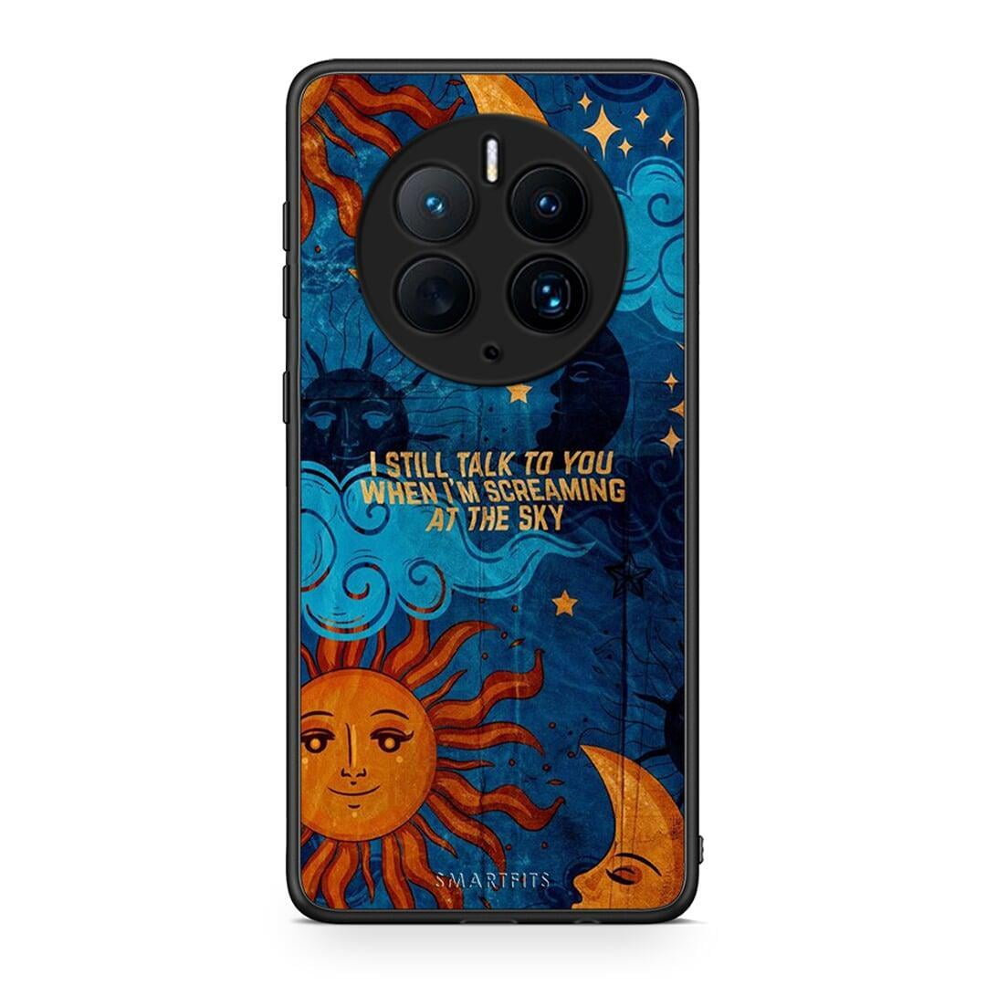 Θήκη Huawei Mate 50 Pro Screaming Sky από τη Smartfits με σχέδιο στο πίσω μέρος και μαύρο περίβλημα | Huawei Mate 50 Pro Screaming Sky Case with Colorful Back and Black Bezels