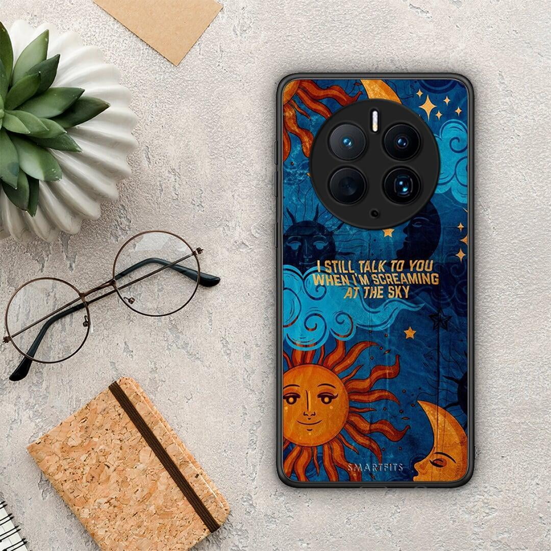 Θήκη Huawei Mate 50 Pro Screaming Sky από τη Smartfits με σχέδιο στο πίσω μέρος και μαύρο περίβλημα | Huawei Mate 50 Pro Screaming Sky Case with Colorful Back and Black Bezels