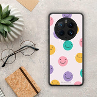 Thumbnail for Θήκη Huawei Mate 50 Pro Smiley Faces από τη Smartfits με σχέδιο στο πίσω μέρος και μαύρο περίβλημα | Huawei Mate 50 Pro Smiley Faces Case with Colorful Back and Black Bezels
