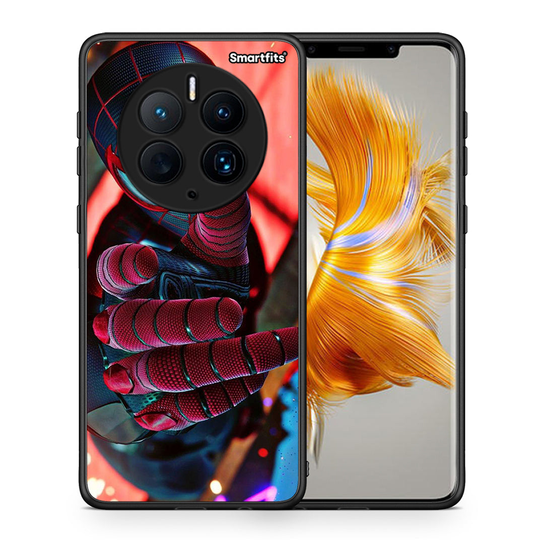 Θήκη Huawei Mate 50 Pro Spider Hand από τη Smartfits με σχέδιο στο πίσω μέρος και μαύρο περίβλημα | Huawei Mate 50 Pro Spider Hand Case with Colorful Back and Black Bezels