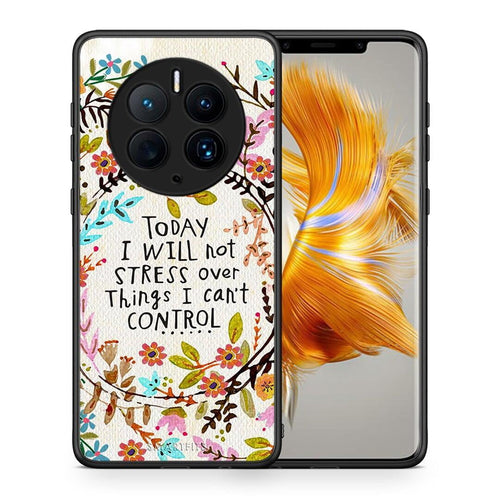 Θήκη Huawei Mate 50 Pro Stress Over από τη Smartfits με σχέδιο στο πίσω μέρος και μαύρο περίβλημα | Huawei Mate 50 Pro Stress Over Case with Colorful Back and Black Bezels