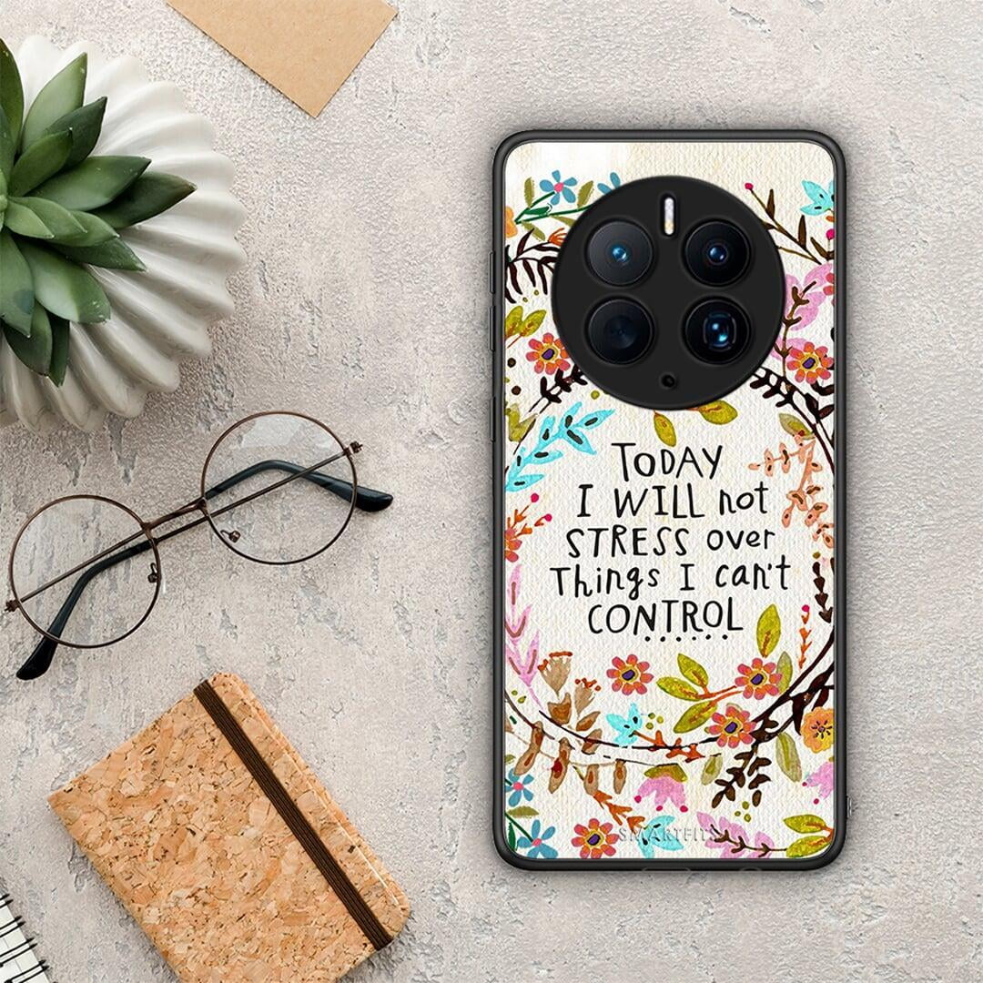 Θήκη Huawei Mate 50 Pro Stress Over από τη Smartfits με σχέδιο στο πίσω μέρος και μαύρο περίβλημα | Huawei Mate 50 Pro Stress Over Case with Colorful Back and Black Bezels